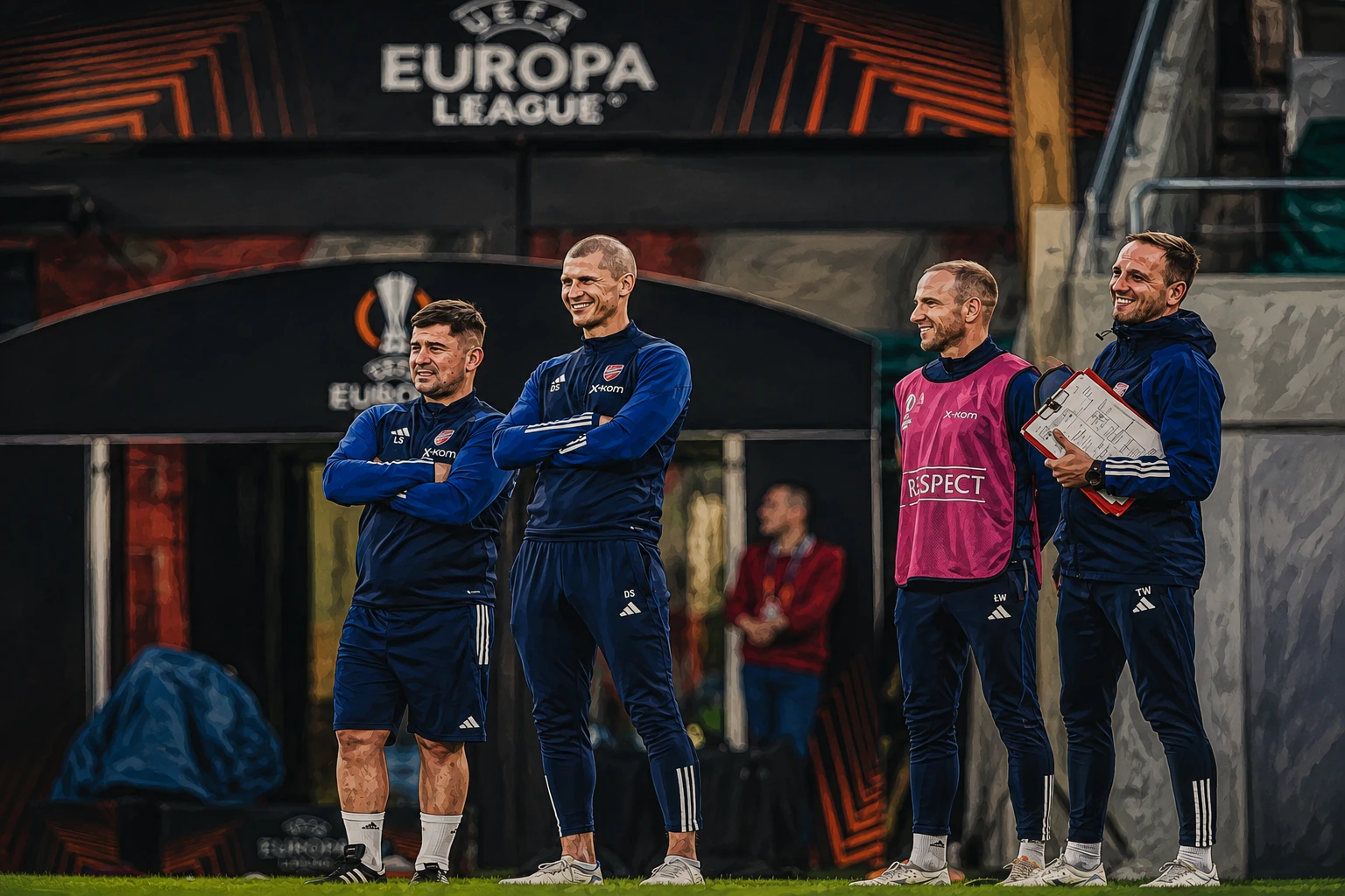 Sztab Rakowa Częstochowa podczas UEFA Europa League
